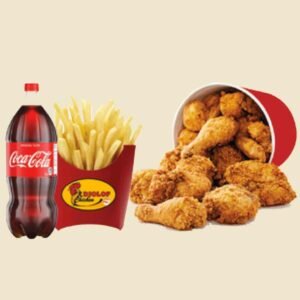 Djolof family 2, chicken legs with chips and a drink